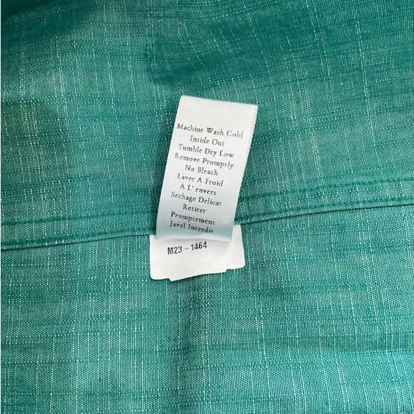 Frank & Eileen Mary Classic Shirtdress in Green 100% Cotton Size XS Mini Length - Picture 10 of 10